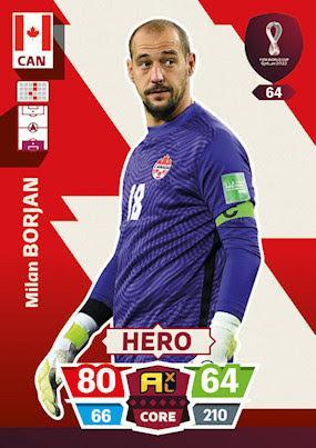 FIFA World Cup Qatar 2022 #64 Milan Borjan (Canada) Hero Adrenalyn XL