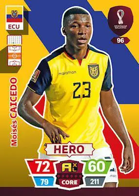 FIFA World Cup Qatar 2022 #96 Moises Caicedo (Ecuador) Hero Adrenalyn XL