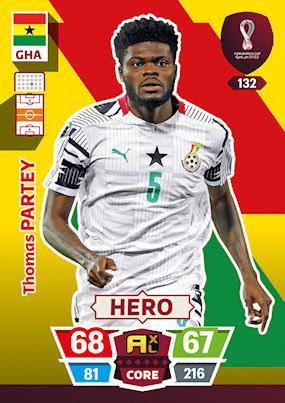 FIFA World Cup Qatar 2022#132 Thomas Partey (Ghana) Hero Adrenalyn XL
