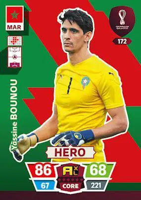 FIFA World Cup Qatar 2022#172 Yassine Bounou (Morocco) Hero Adrenalyn XL
