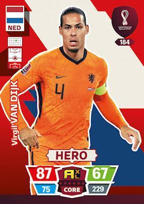 Футбол Карточка ЧМ Катар/Qatar 2022 №184 Вирджил ван Дейк/Virgil Dijk Нидерланды