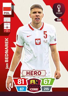 Футбол Карточка ЧМ Катар/Qatar 2022 №191 Ян Беднарек/Jan Bednarek (Польша)