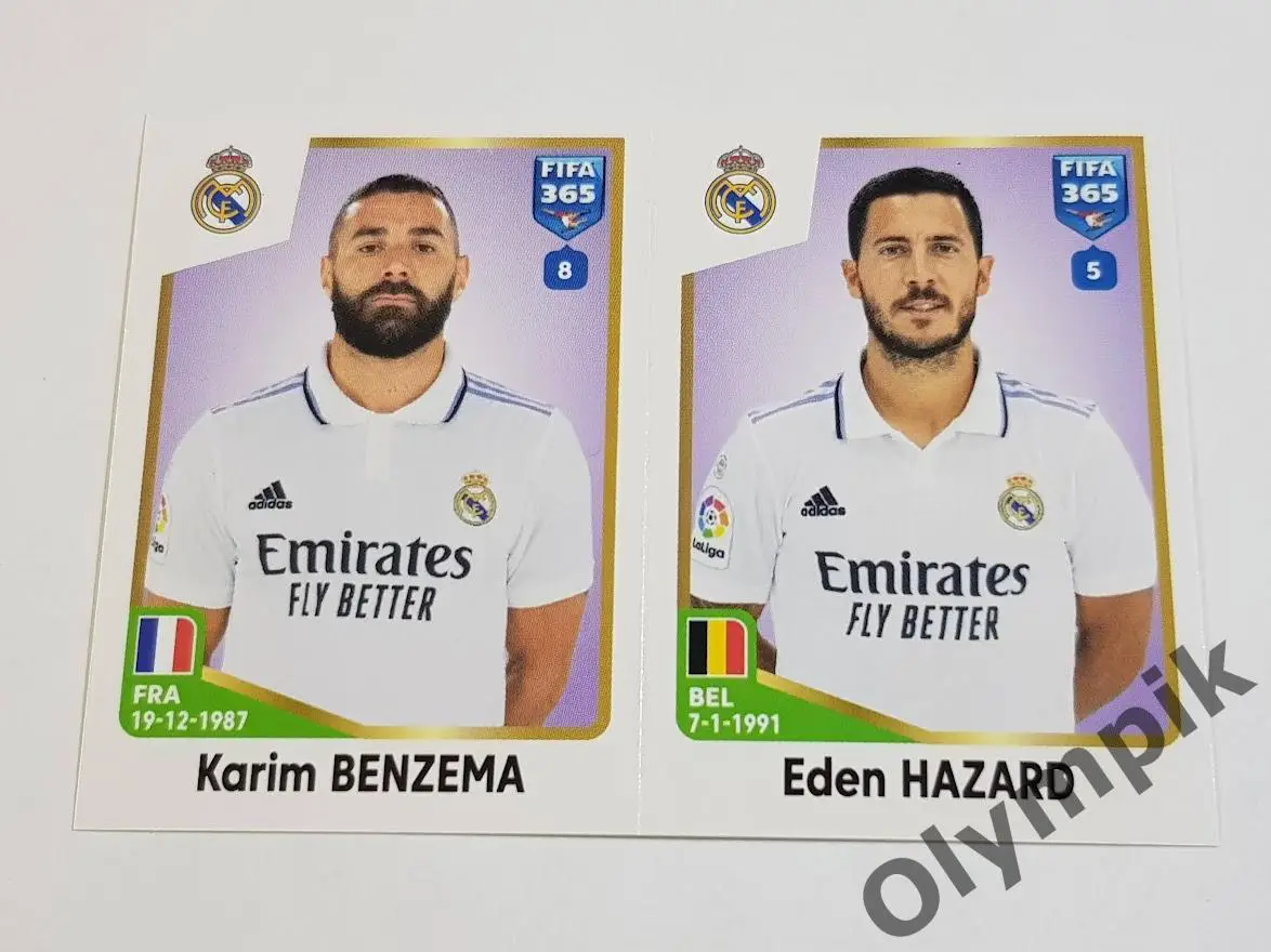 FIFA 365 2023 №178 BENZEMA / HAZARD / REAL MADRID Испания
