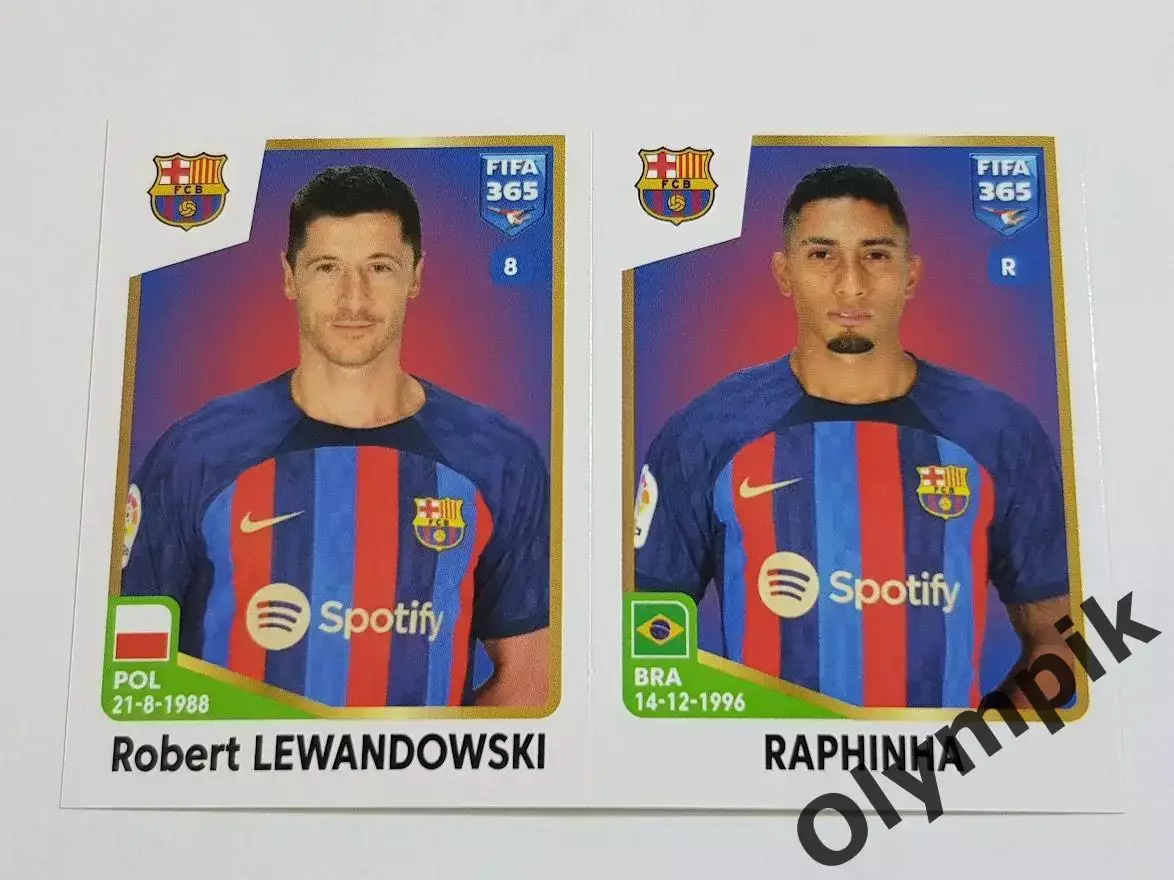 FIFA 365 2023 №163 LEWANDOWSKI / RAPHINHA / FC BARCELONA Испания