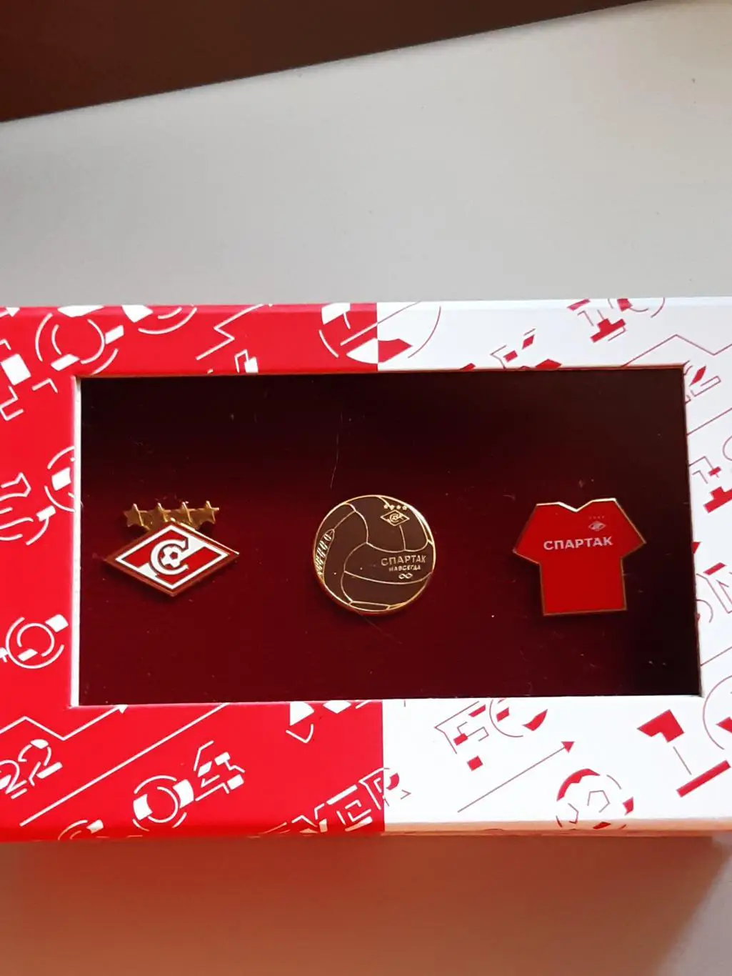 Набор Официальных значков ФК Спартак Москва