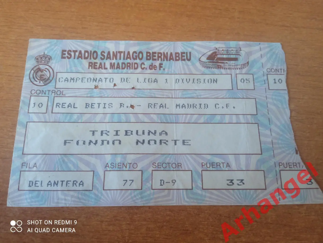 Билет:Чемпионат Испании Реал Мадрид-Реал Бетис