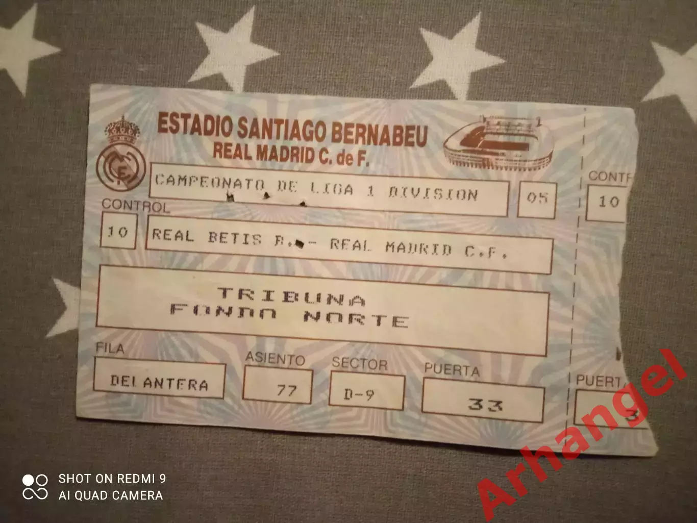 Билет:Реал Бетис-Реал Мадрид