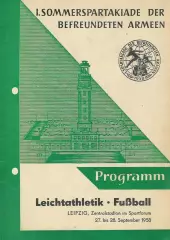 Турнир СКДА Форвертс - ЦСК МО ЦСКА 27.09.1958 *ОТЛИЧНОЕ СОСТОЯНИЕ
