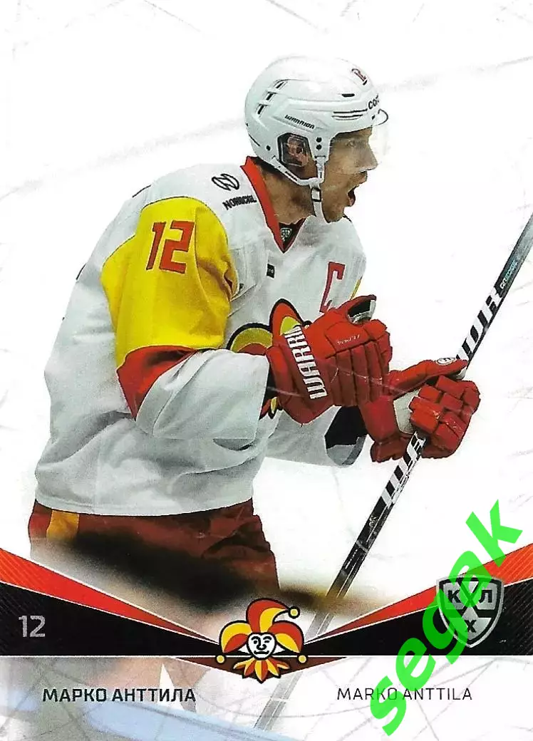 Карточка SeReal КХЛ 2021-2022 Марко Анттила Йокерит Хельсинки