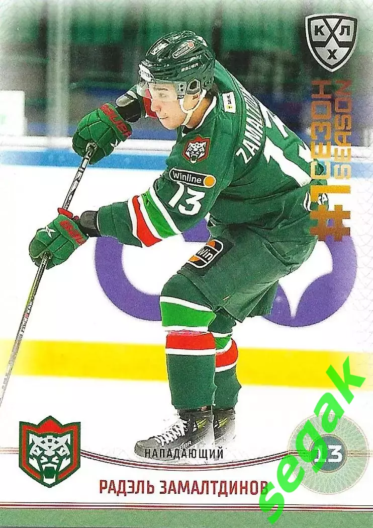 SeReal Карточка КХЛ 2024-2025. НЗХ Радэль Замалтдинов Ак Барс Казань