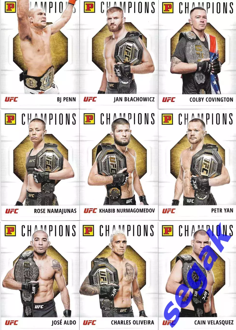 Карточки Чемпионы (полный сет) PANINI UFC Debut edition 2022