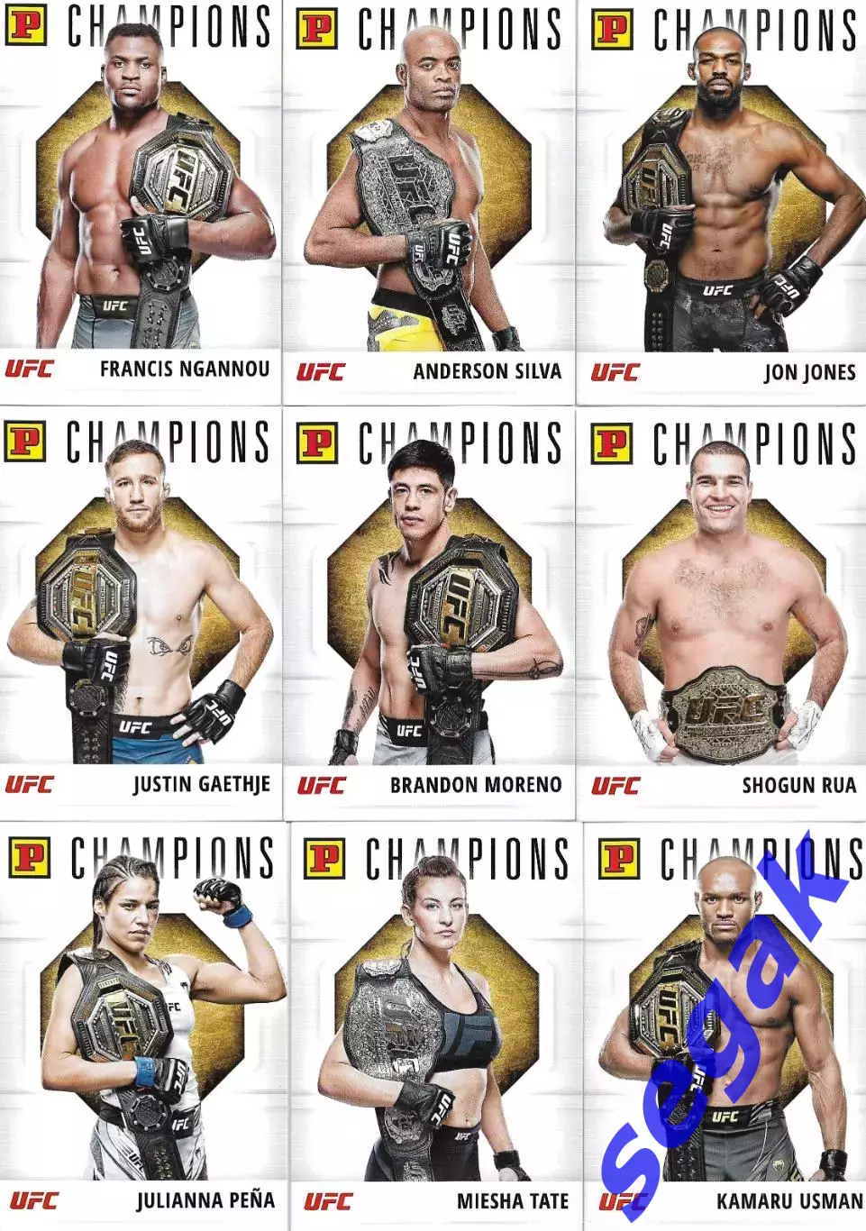 Карточки Чемпионы (полный сет) PANINI UFC Debut edition 2022 1