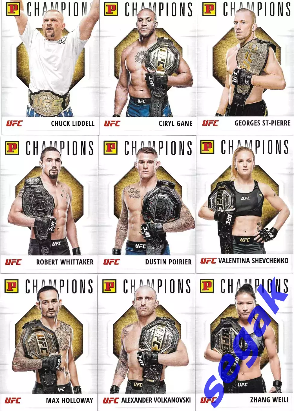 Карточки Чемпионы (полный сет) PANINI UFC Debut edition 2022 2