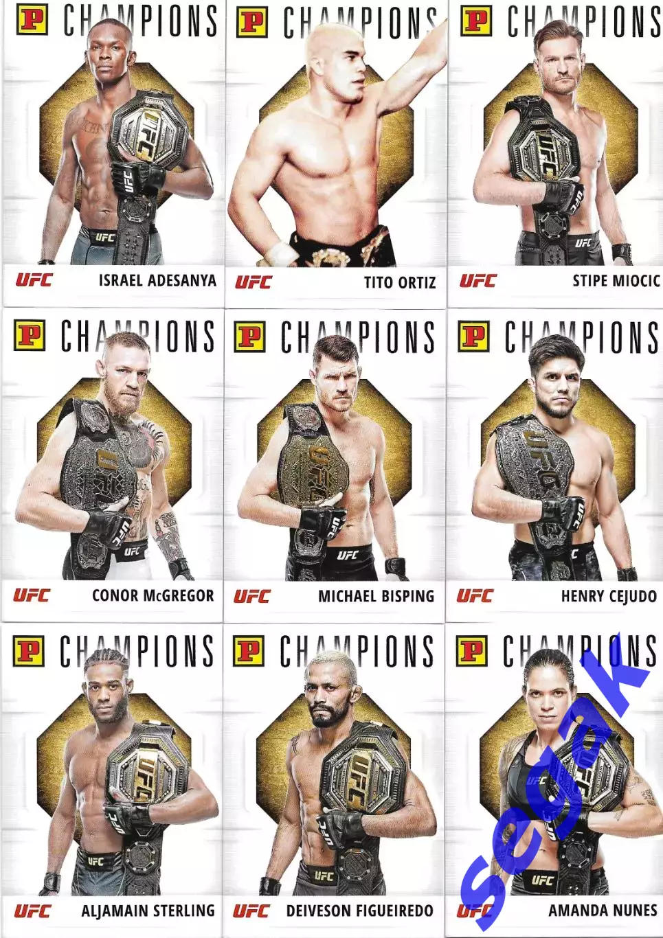 Карточки Чемпионы (полный сет) PANINI UFC Debut edition 2022 3