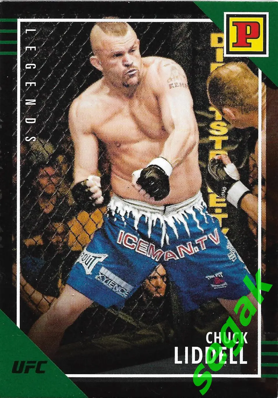Карточка PANINI UFC Debut edition 2022 Chuck Liddell/Чак Лидделл - Зеленая