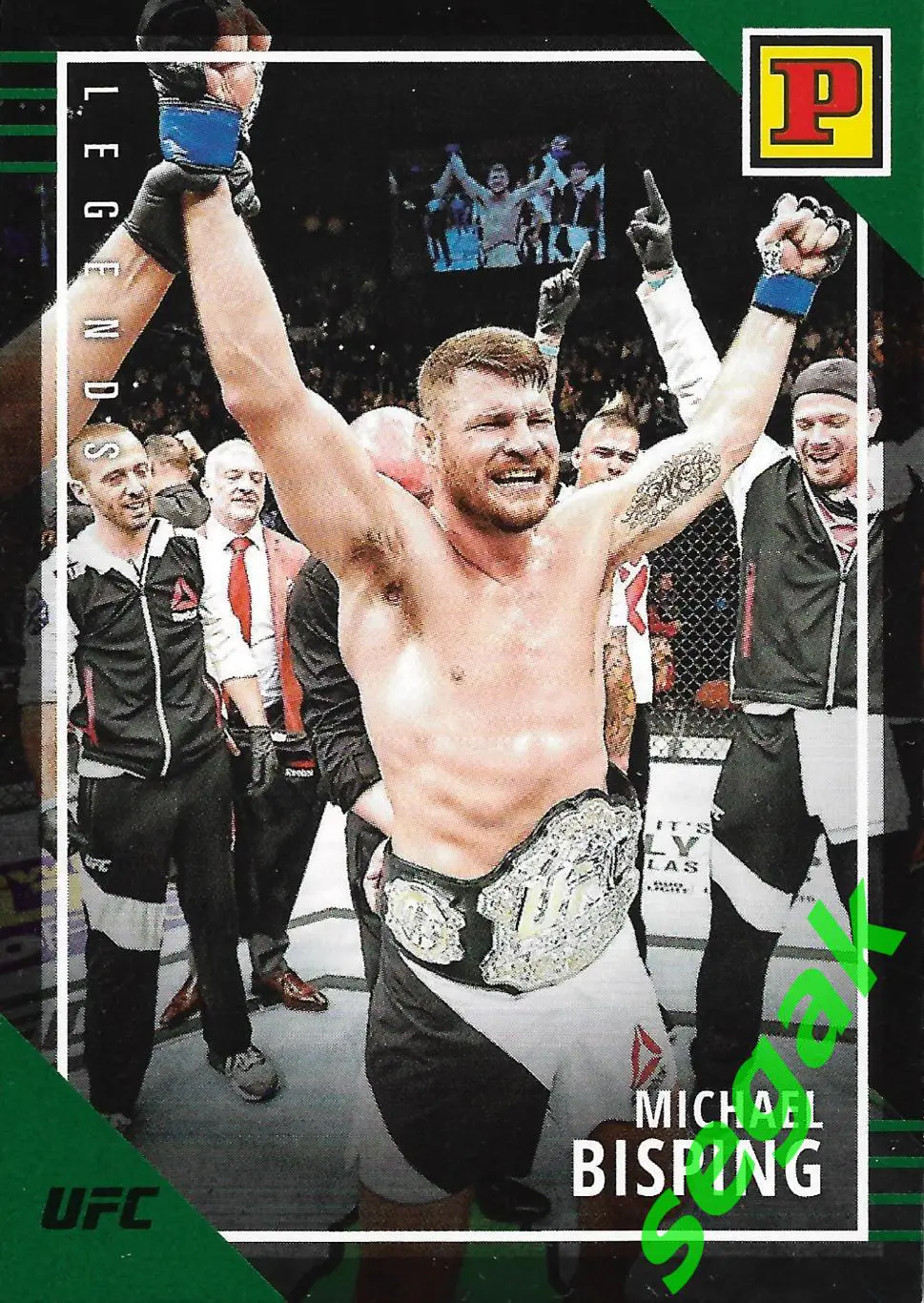 Карточка PANINI UFC Debut edition 2022 Michael Bisping/Майкл Биспинг - Зеленая