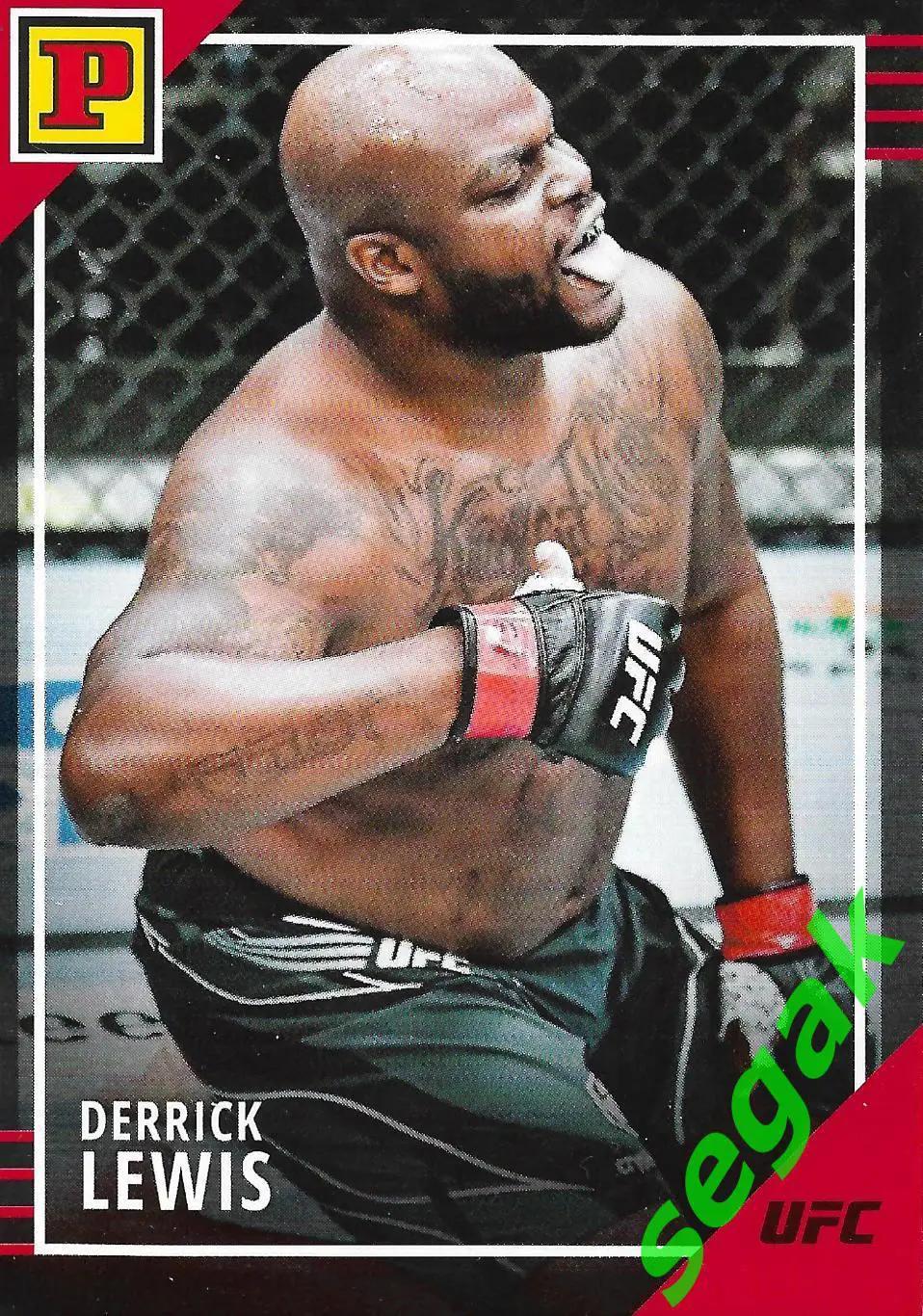 Карточка PANINI UFC Debut edition 2022 Derrick Lewis/Деррик Льюис - Красная