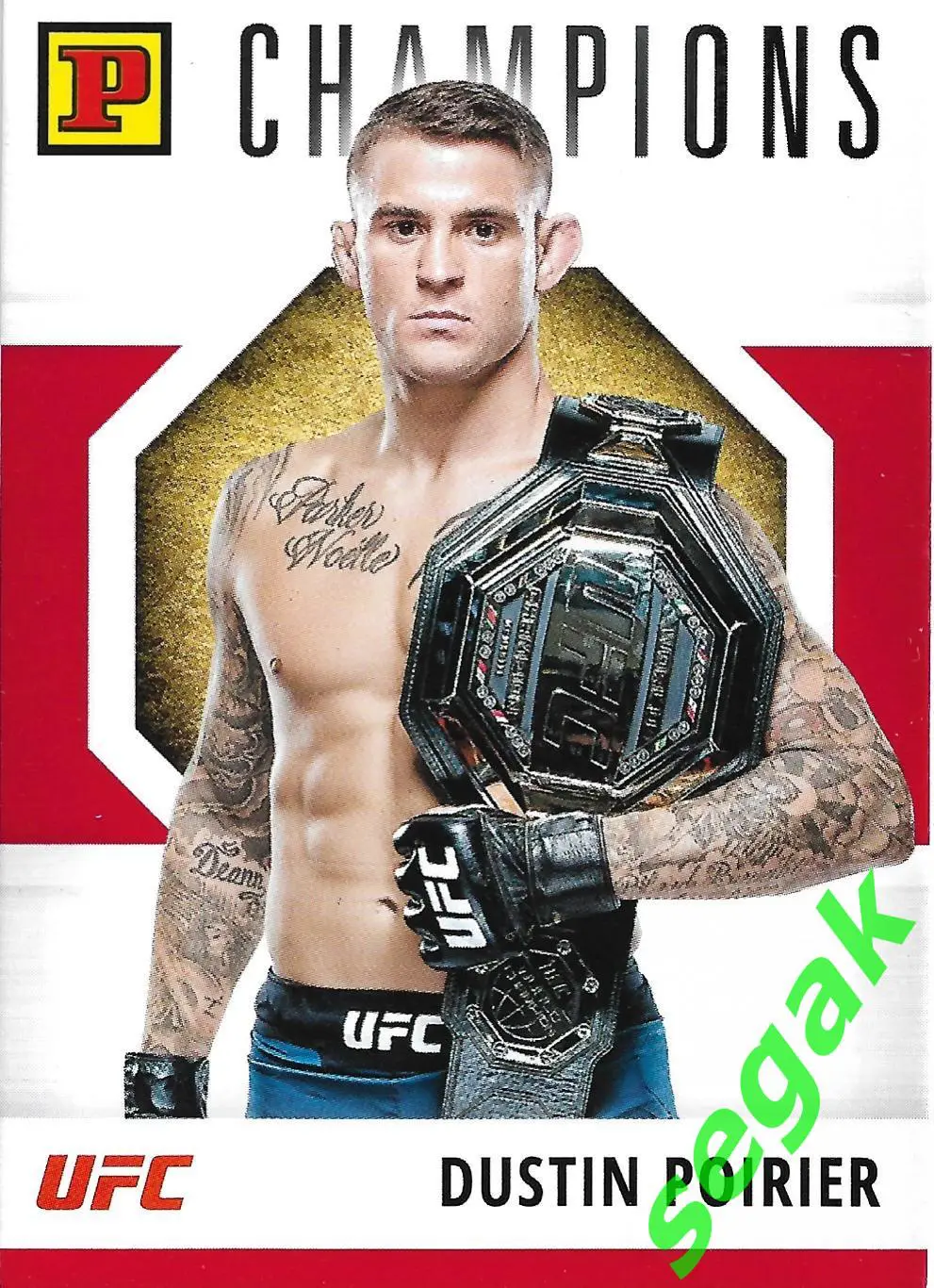Карточка PANINI UFC Debut edition 2022 Dustin Poirier/Дастин Порье - Красная
