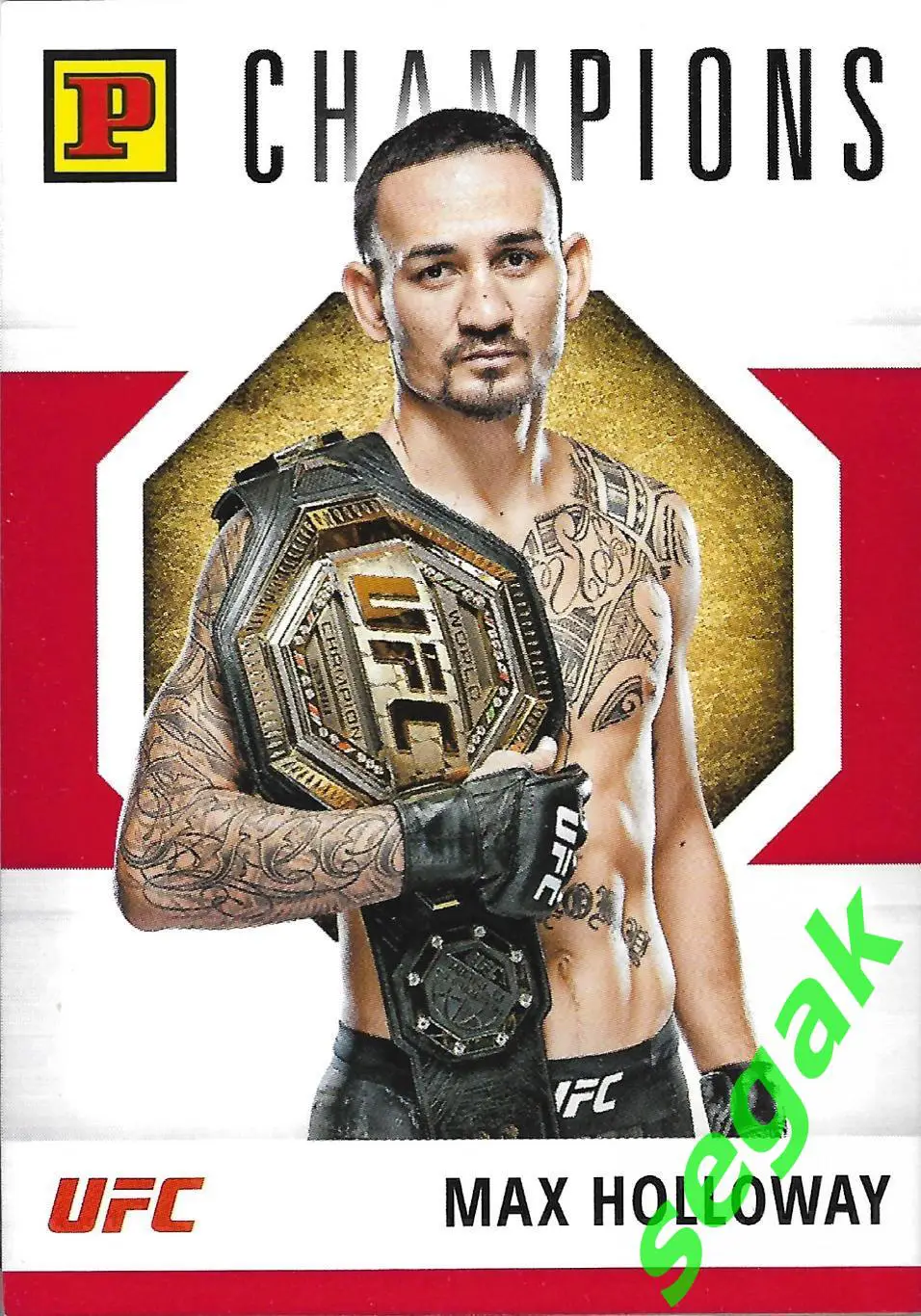Карточка PANINI UFC Debut edition 2022 Max Holloway/Макс Холлоуэй - Красная