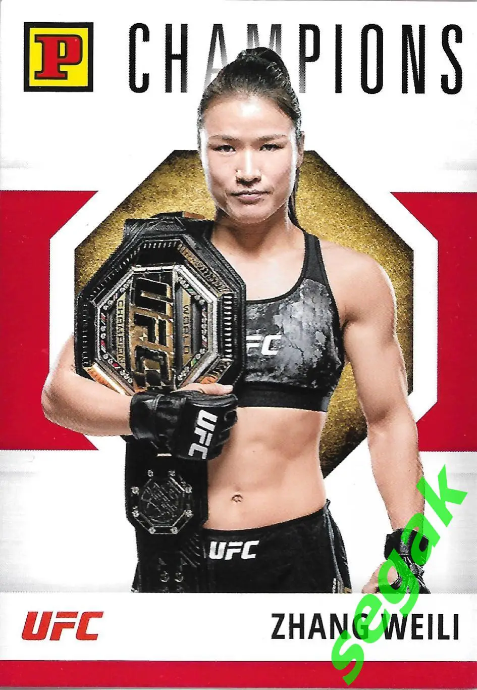 Карточка PANINI UFC Debut edition 2022 Zhang Weili/Чжан Вэйли - Красная