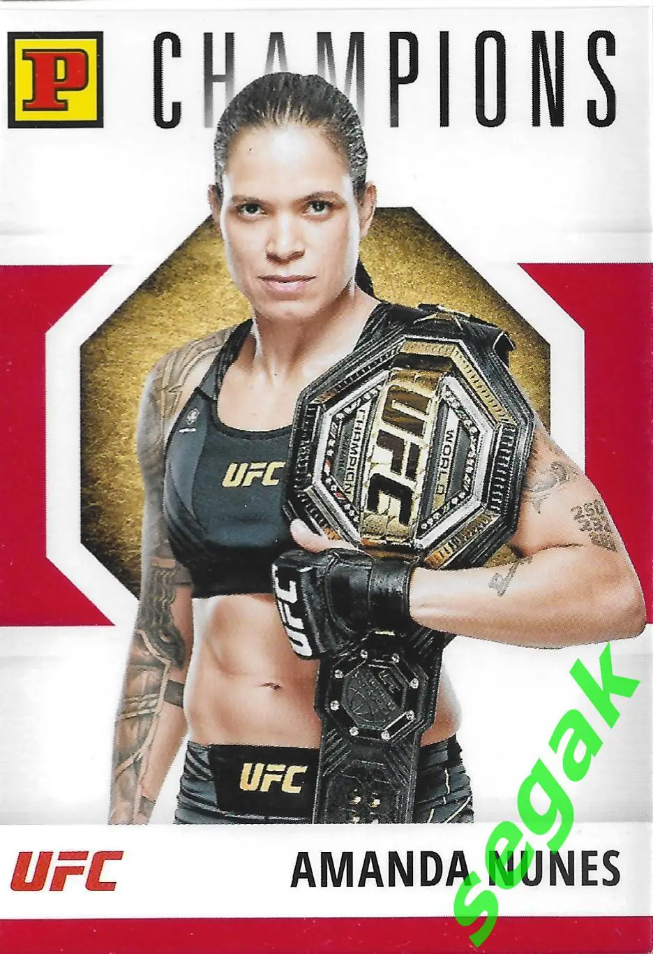 Карточка PANINI UFC Debut edition 2022 Amanda Nunes/Аманда Нуньес - Красная
