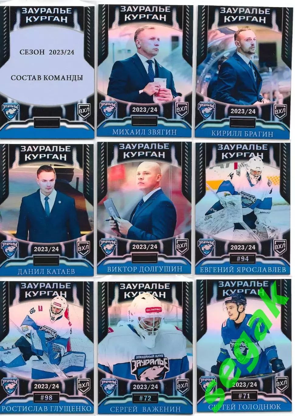 ВХЛ. Карточки ХК Зауралье Курган сезон 2023-24 2