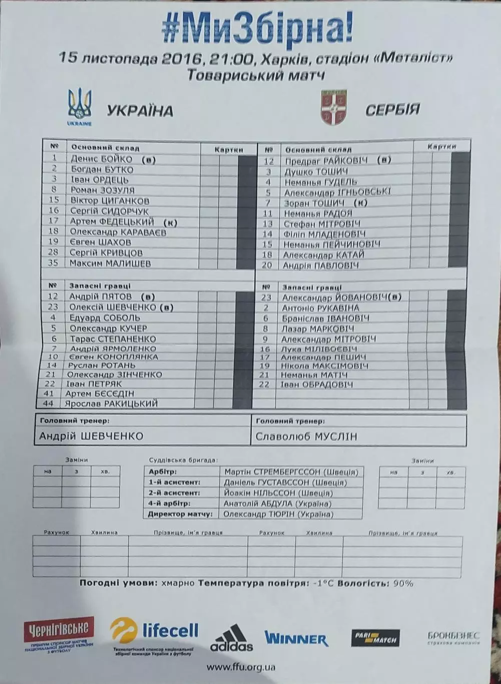 Украина-Финляндия.12.11.+Сербия.16.11.2016.+Протокол. 1