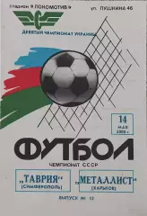 Таврия Симферополь-Металлист Харьков.14.05.2000.Чемпионат Украины.
