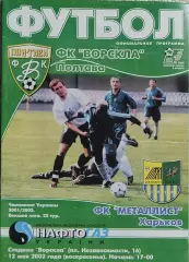 Ворскла Полтава-Металлист Харьков.12.05.2002.Чемпионат Украины.