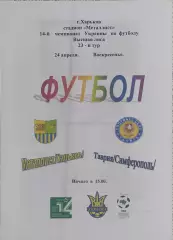 Металлист Харьков-Таврия Симферополь.24.04.2005.Чемпионат Украины.Спортканал.