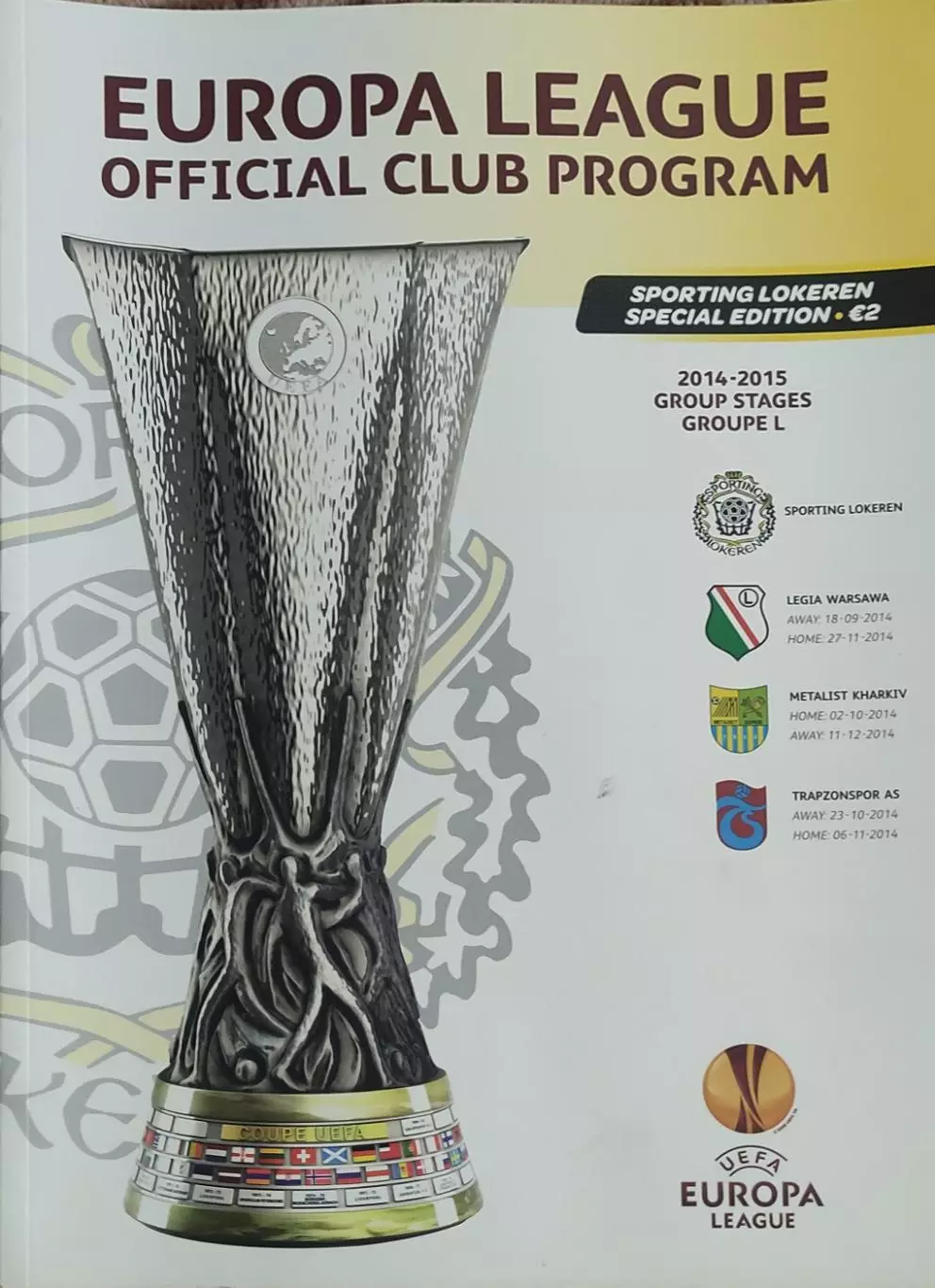 Локерен Бельгия-Металлист Харьков Украина.2.10.2014.Лига Европы.