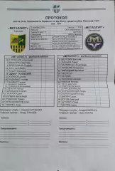 Металлист Харьков-Металлург Запорожье.5.10.2014.Чемпионат Украины.Протокол.