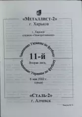 Металлист-2 Харьков-Сталь-2 Алчевск.8.05.2002.Чемпионат Украины.2 лига.