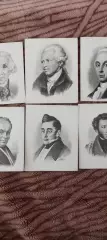 Русские и Советские писатели.Набор из 15 карточек.