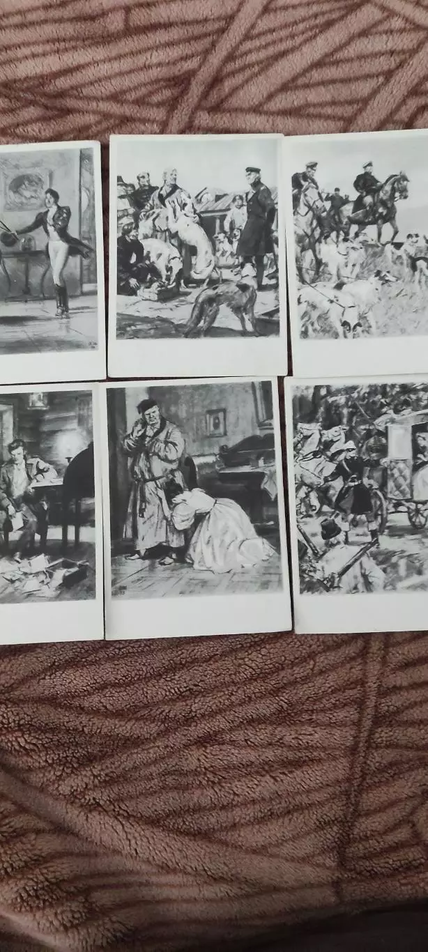 Иллюстрации к произведениям А.С.Пушкина.Набор из 12 карточек.