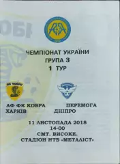 Кобра Харьков-ФК Победа Днепр.11.11.2018.Чемпионат Аматоров Украины .Вид 1.