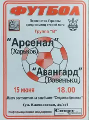 Арсенал Харьков-Авангард Ровеньки.15.06.2002.Чемпионат Украины.2 лига.