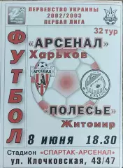 Арсенал Харьков-Полесье Житомир.8.06.2003.Чемпионат Украины.1 лига.