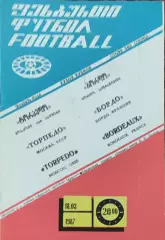 Торпедо Москва-Бордо Франция.18.03.1987.Кубок Кубков.