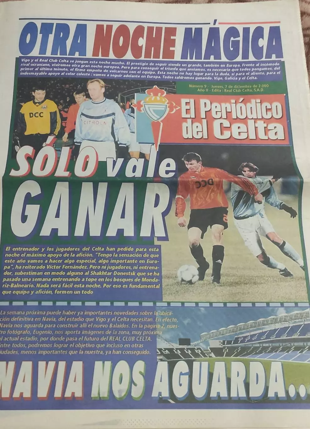 Сельта Испания-Шахтер Донецк Украина.7.12.2000.Кубок УЕФА.