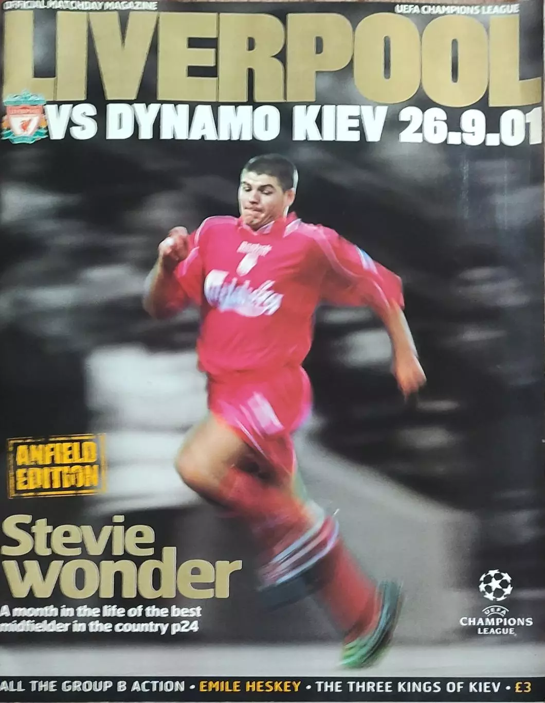 Ливерпуль Англия-Динамо Киев Украина.26.09.2001.Лига Чемпионов.