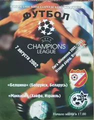 Белшина Беларусь-Маккаби Израиль .7.08.2002.Лига Чемпионов.