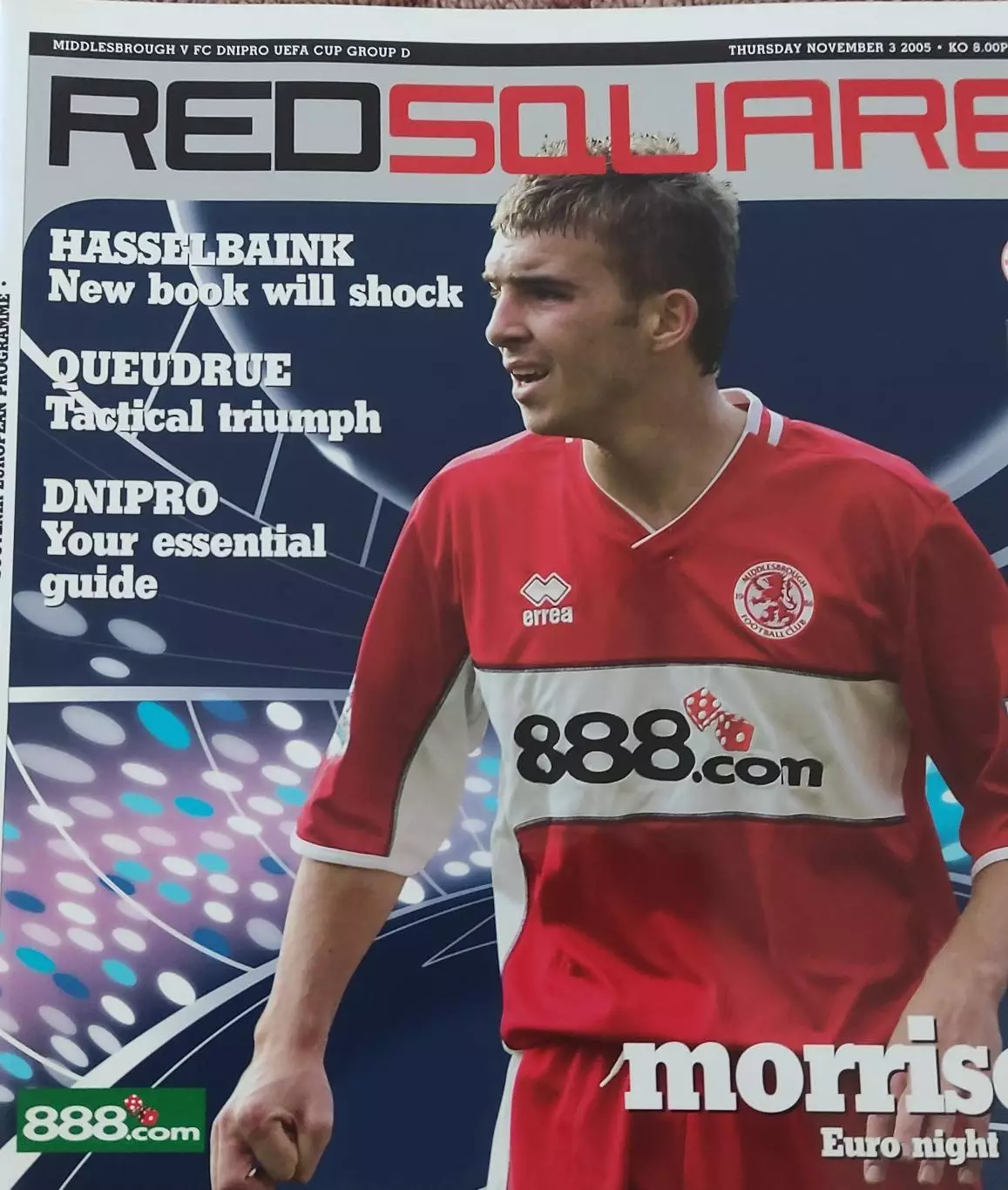 Мидлсбро Англия-Днепр Днепропетровск Украина.3.11.2005.Кубок УЕФА.