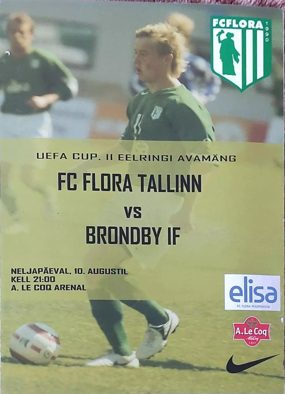 Флора Эстония-Брондбю Дания.10.08.2006.Кубок УЕФА.