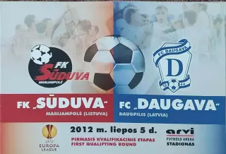 Судува Литва-Даугава Латвия.5.07.2012.Лига Европы.