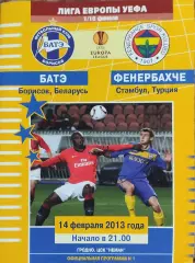 БАТЭ Беларусь-Фенербахче Турция.14.02.2012.Лига Европы.