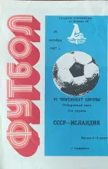 СССР-Исландия.28.10.1987.