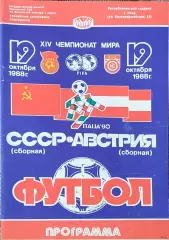 СССР-Австрия.19.10.1988.