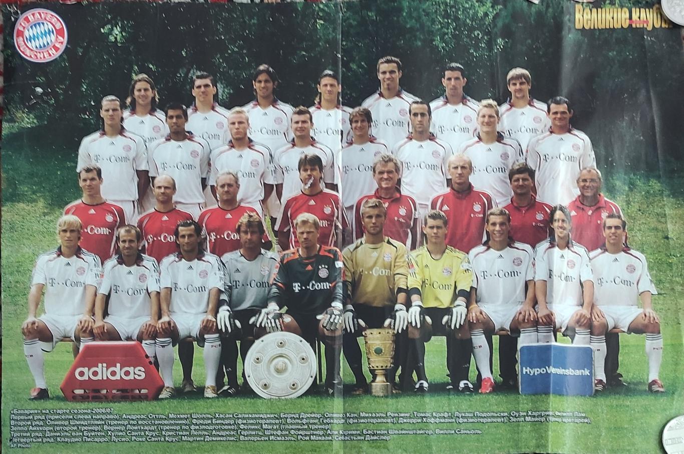 2006.Бавария.Постер из журнала Футбол.