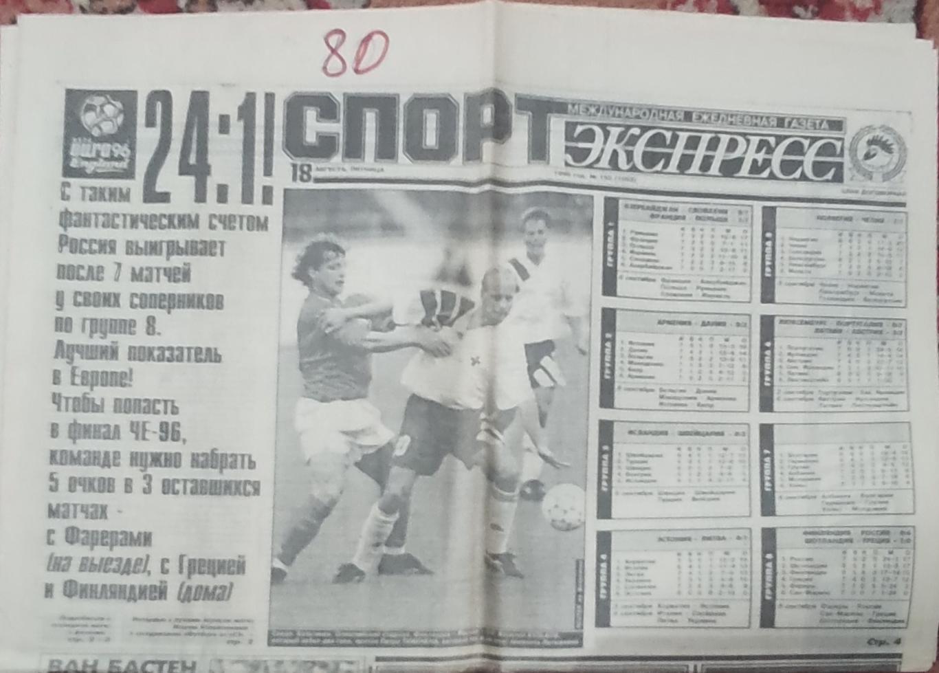 Спорт-Экспресс.18.08.1995.